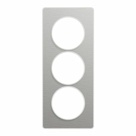 Schneider Electric Plaque De Finition Odace Touch S520816J Aluminium Brossé Et Blanc 3 Postes Verticaux 9 Schneider Electric Plaque De Finition Odace Touch S520816J Aluminium Brossé Et Blanc 3 Postes Verticaux – Image 7