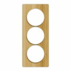 Schneider Electric Plaque De Finition Odace Touch S520816N Blanc Et Bois Naturel 3 Postes Verticaux -Schneider Electric Soldes plaque de finition odace touch s520816n blanc et bois naturel 3 postes verticaux 4