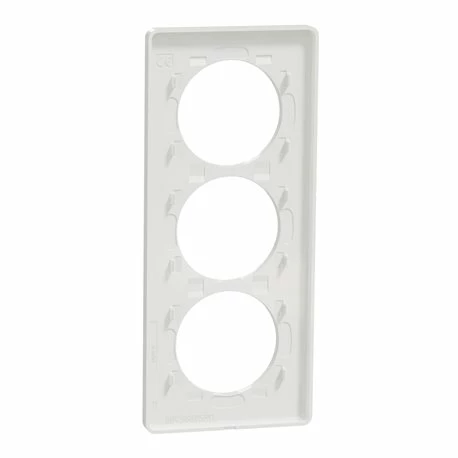 Schneider Electric Plaque De Finition Odace Touch S520816R Blanc Et Translucide Blanc 3 Postes Verticaux 5 Schneider Electric Plaque De Finition Odace Touch S520816R Blanc Et Translucide Blanc 3 Postes Verticaux – Image 3