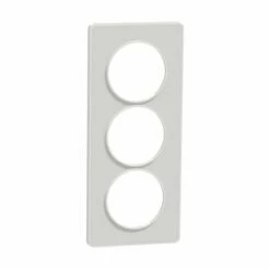 Schneider Electric Plaque De Finition Odace Touch S520816R Blanc Et Translucide Blanc 3 Postes Verticaux