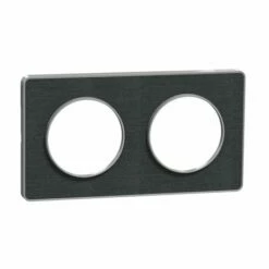 Schneider Electric Plaque De Finition Odace Touch S530804KB Kvadrat En Tissus Ombre Liseré Aluminium 2 Postes