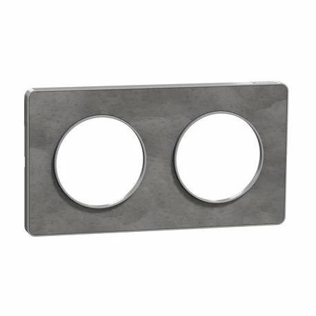 Schneider Electric Plaque De Finition Odace Touch S530804V Aluminium Et Ardoise 2 Postes 3 Schneider Electric Plaque De Finition Odace Touch S530804V Aluminium Et Ardoise 2 Postes