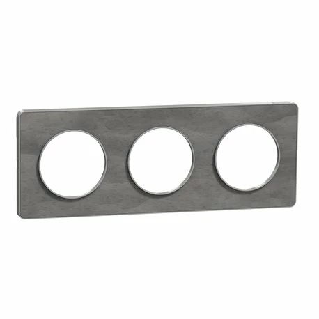 Schneider Electric Plaque De Finition Odace Touch S530806V Aluminium Et Ardoise 3 Postes 3 Schneider Electric Plaque De Finition Odace Touch S530806V Aluminium Et Ardoise 3 Postes