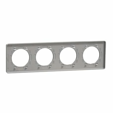 Schneider Electric Plaque De Finition Odace Touch S530808J Aluminium Et Aluminium Brossé 4 Postes 5 Schneider Electric Plaque De Finition Odace Touch S530808J Aluminium Et Aluminium Brossé 4 Postes – Image 3