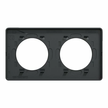 Schneider Electric Plaque De Finition Odace Touch S540804KB Kvadrat En Tissus Ombre Et Liseré Anthracite 2 Postes 5 Schneider Electric Plaque De Finition Odace Touch S540804KB Kvadrat En Tissus Ombre Et Liseré Anthracite 2 Postes – Image 3