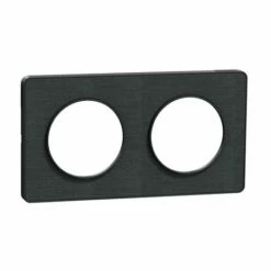 Schneider Electric Plaque De Finition Odace Touch S540804KB Kvadrat En Tissus Ombre Et Liseré Anthracite 2 Postes