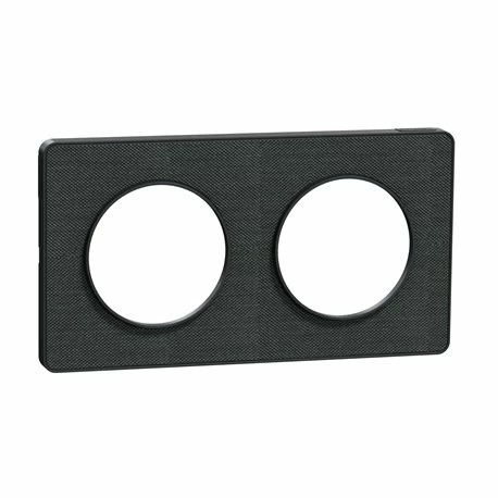 Schneider Electric Plaque De Finition Odace Touch S540804KB Kvadrat En Tissus Ombre Et Liseré Anthracite 2 Postes 3 Schneider Electric Plaque De Finition Odace Touch S540804KB Kvadrat En Tissus Ombre Et Liseré Anthracite 2 Postes