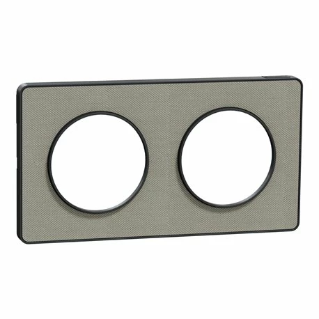 Schneider Electric Plaque De Finition Odace Touch S540804KG Kvadrat En Tissus Perle Et Liseré Anthracite 2 Postes 3 Schneider Electric Plaque De Finition Odace Touch S540804KG Kvadrat En Tissus Perle Et Liseré Anthracite 2 Postes