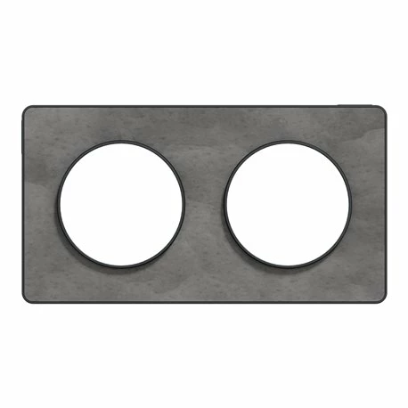 Plaque De Finition Odace Touch S540804V Anthracite Et Ardoise 2 Postes 5 Plaque De Finition Odace Touch S540804V Anthracite Et Ardoise 2 Postes – Image 3