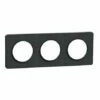 Schneider Electric Plaque De Finition Odace Touch S540806KB Kvadrat En Tissus Ombre Et Liseré Anthracite 3 Postes
