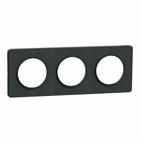 Schneider Electric Plaque De Finition Odace Touch S540806KB Kvadrat En Tissus Ombre Et Liseré Anthracite 3 Postes 3 Schneider Electric Plaque De Finition Odace Touch S540806KB Kvadrat En Tissus Ombre Et Liseré Anthracite 3 Postes