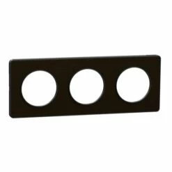 Schneider Electric Plaque De Finition Odace Touch S540806L Bronze Brossé Et Anthracite 3 Postes