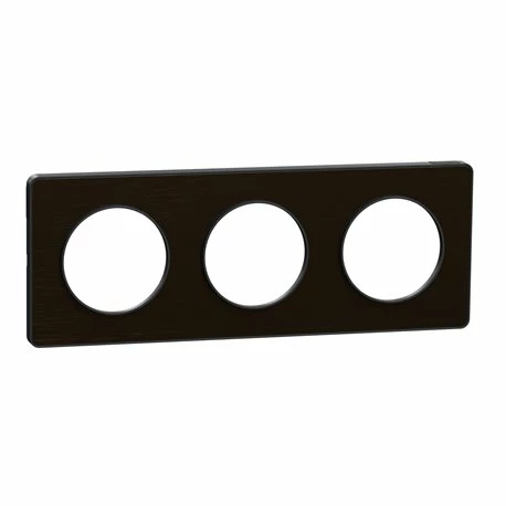 Schneider Electric Plaque De Finition Odace Touch S540806L Bronze Brossé Et Anthracite 3 Postes 3 Schneider Electric Plaque De Finition Odace Touch S540806L Bronze Brossé Et Anthracite 3 Postes
