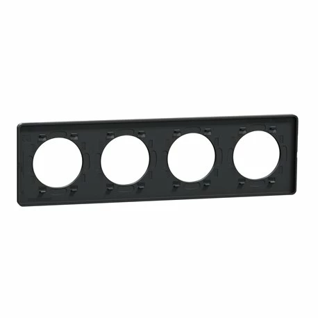 Schneider Electric Plaque De Finition Odace Touch S540808J Anthracite Et Aluminium Brossé 4 Postes 5 Schneider Electric Plaque De Finition Odace Touch S540808J Anthracite Et Aluminium Brossé 4 Postes – Image 3