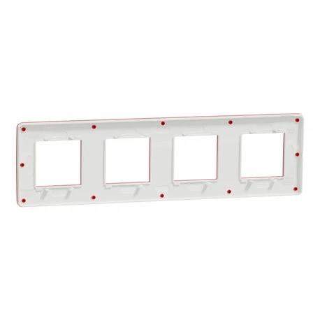 Schneider Electric Plaque De Finition Unica Studio Color NU280813 Rouge Cardinal Liseré Blanc 4 Postes 4 Schneider Electric Plaque De Finition Unica Studio Color NU280813 Rouge Cardinal Liseré Blanc 4 Postes – Image 2