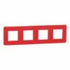 Schneider Electric Plaque De Finition Unica Studio Color NU280813 Rouge Cardinal Liseré Blanc 4 Postes -Schneider Electric Soldes plaque de finition unica studio color nu280813 rouge cardinal lisere blanc 4 postes
