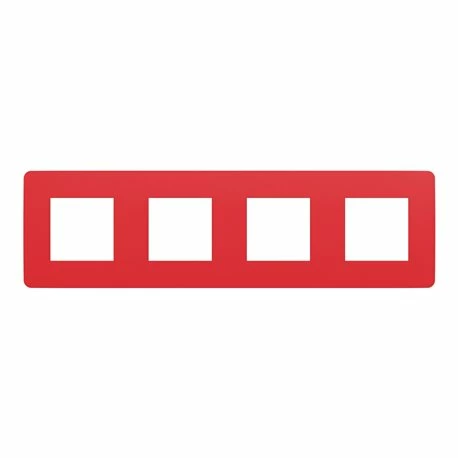 Schneider Electric Plaque De Finition Unica Studio Color NU280813 Rouge Cardinal Liseré Blanc 4 Postes 10 Schneider Electric Plaque De Finition Unica Studio Color NU280813 Rouge Cardinal Liseré Blanc 4 Postes – Image 8