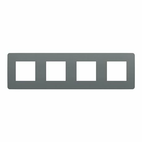 Schneider Electric Plaque De Finition Unica Studio Color NU280822 Gris Foncé Liseré Anthracite 4 Postes 9 Schneider Electric Plaque De Finition Unica Studio Color NU280822 Gris Foncé Liseré Anthracite 4 Postes – Image 7
