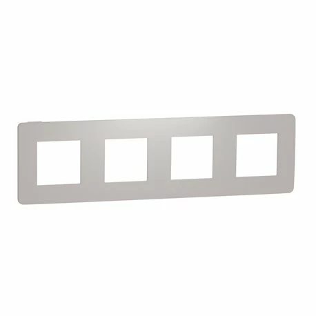 Schneider Electric Plaque De Finition Unica Studio Color NU280824 Gris Pierre Liseré Blanc 4 Postes 3 Schneider Electric Plaque De Finition Unica Studio Color NU280824 Gris Pierre Liseré Blanc 4 Postes