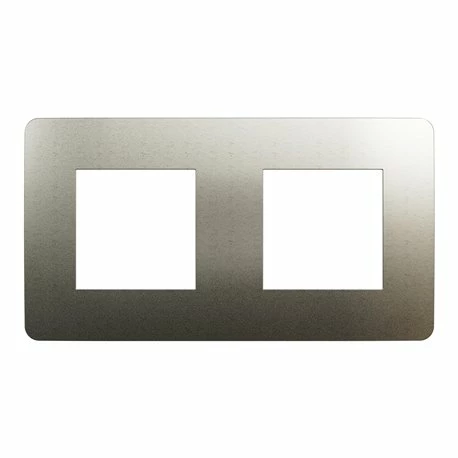 Schneider Electric Plaque De Finition Unica Studio Métal N NU280450M Bronze Liseré Blanc 2 Postes 8 Schneider Electric Plaque De Finition Unica Studio Métal N NU280450M Bronze Liseré Blanc 2 Postes – Image 6
