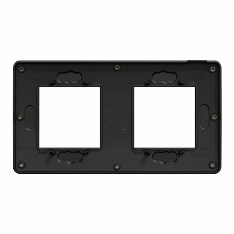 Schneider Electric Plaque De Finition Unica Studio Métal N NU280453M Black Aluminium Liseré Anthracite 2 Postes 4 Schneider Electric Plaque De Finition Unica Studio Métal N NU280453M Black Aluminium Liseré Anthracite 2 Postes – Image 2