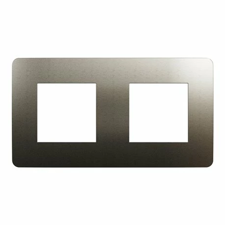 Schneider Electric Plaque De Finition Unica Studio Métal N NU280453M Black Aluminium Liseré Anthracite 2 Postes 7 Schneider Electric Plaque De Finition Unica Studio Métal N NU280453M Black Aluminium Liseré Anthracite 2 Postes – Image 5