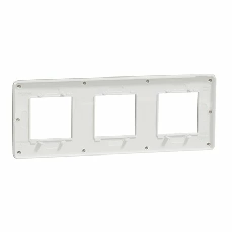 Schneider Electric Plaque De Finition Unica Studio Métal N NU280655M Aluminium Liseré Blanc 3 Postes 7 Schneider Electric Plaque De Finition Unica Studio Métal N NU280655M Aluminium Liseré Blanc 3 Postes – Image 5