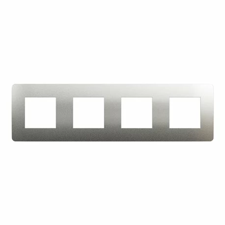 Schneider Electric Plaque De Finition Unica Studio Métal N NU280855M Aluminium Liseré Blanc 4 Postes 9 Schneider Electric Plaque De Finition Unica Studio Métal N NU280855M Aluminium Liseré Blanc 4 Postes – Image 7