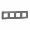 Schneider Electric Plaque De Finition Unica Studio Métal NU280853 Black Aluminium Liseré Anthracite 4 Postes 1 Schneider Electric Plaque De Finition Unica Studio Métal NU280853 Black Aluminium Liseré Anthracite 4 Postes -Schneider Electric Soldes plaque de finition unica studio metal nu280853 black aluminium lisere anthracite 4 postes