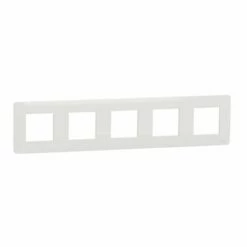 Schneider Electric Plaque De Finition Unica Studio NU201018 Blanc 5 Postes
