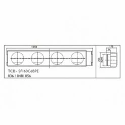 Toshiba Plénum De Soufflage Pour Gainable Compact TCB-SF160C6BPE 4x200 Mm