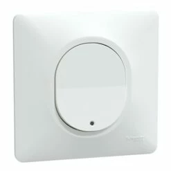 Poussoir à Fermeture 10AX Lumineux Led Bleu Basse Conso Ovalis S321276 Blanc