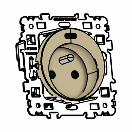 Prise 16A Combinée 2P+T Et USB Type C Titane 3 Prise 16A Combinée 2P+T Et USB Type C Titane