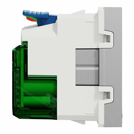 Prise 2P+T Affl FR + USB C 10,5W 90° Rap Unica NU301530 Aluminium 2 Modules Mécanisme Seul 4 Prise 2P+T Affl FR + USB C 10,5W 90° Rap Unica NU301530 Aluminium 2 Modules Mécanisme Seul – Image 2