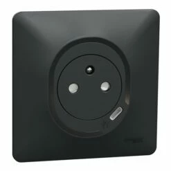 Prise 2P+T Affleurante Avec USB-C Puissance 10.5W Ovalis S340089 Anthracite