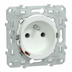 Prise 2P+T Conectée Wiser Ovalis S320559 16 A Zigbee Blanc