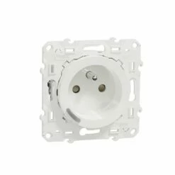 Prise 2P+T Connectée Wiser Odace S520559 16 A Zigbee Blanc