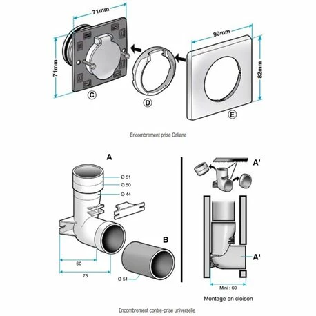 Prise Celiane Sans Contact Mécanisme Titane 4 Prise Celiane Sans Contact Mécanisme Titane – Image 2