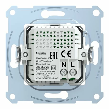 Prise Chargeur Double USB A+C 2.4 A D-Life MTN4366-0110 Mécanisme Seul 4 Prise Chargeur Double USB A+C 2.4 A D-Life MTN4366-0110 Mécanisme Seul – Image 2