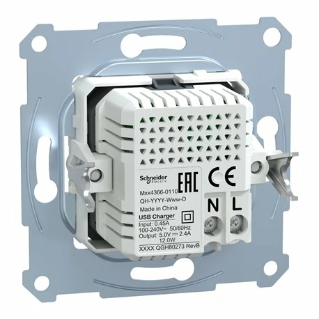 Prise Chargeur Double USB A+C 2.4 A D-Life MTN4366-0110 Mécanisme Seul 5 Prise Chargeur Double USB A+C 2.4 A D-Life MTN4366-0110 Mécanisme Seul – Image 3