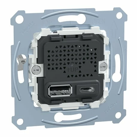 Prise Chargeur Double USB A+C 2.4 A D-Life MTN4366-0110 Mécanisme Seul 3 Prise Chargeur Double USB A+C 2.4 A D-Life MTN4366-0110 Mécanisme Seul