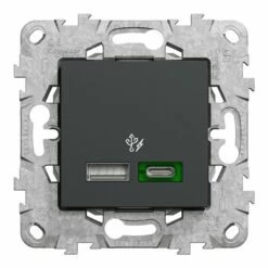 Prise Chargeur USB C 45W + A 7,5W Unica NU501354 Anthracite 2 Modules Mécanisme Support Fixe 16 Prise Chargeur USB C 45W + A 7,5W Unica NU501354 Anthracite 2 Modules Mécanisme Support Fixe -Schneider Electric Soldes prise chargeur usb c 45w a 75w unica nu501354 anthracite 2 modules mecanisme support fixe 6