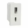 Prise Chargeur USB Double 15W Type A+C Unica NU301618 Blanc 1 Module Mécanisme Seul 1 Prise Chargeur USB Double 15W Type A+C Unica NU301618 Blanc 1 Module Mécanisme Seul -Schneider Electric Soldes prise chargeur usb double 15w type ac unica nu301618 blanc 1 module mecanisme seul