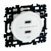 Prise Chargeur USB Double Type C Blanc 2 Prise Chargeur USB Double Type C Blanc -Schneider Electric Soldes prise chargeur usb double type c blanc