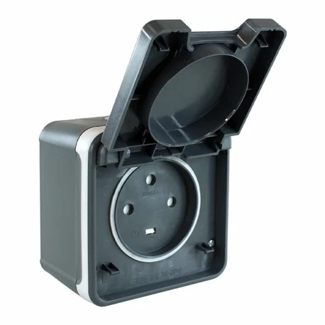 Prise Courant Fort 3P+T Gris 3 Prise Courant Fort 3P+T Gris