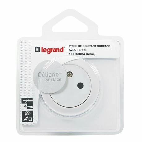 Prise De Courant 2P+T Complet Avec Plaque Céliane Surface Blanc 099560 3 Prise De Courant 2P+T Complet Avec Plaque Céliane Surface Blanc 099560
