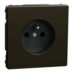 Prise De Courant 2P+T FR D-Life MTN2500-6052 Métal Mocca Mécanisme Et Enjoliveur