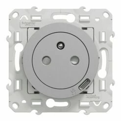 Prise De Courant Affleurante 2P+T Avec USB C Odace S530089 Aluminium -Schneider Electric Soldes prise de courant affleurante 2pt avec usb c odace s530089 aluminium 3