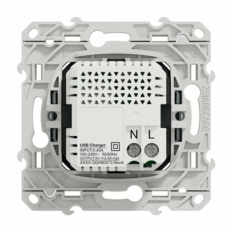 Prise USB Double Type A+C Odace S510401 Blanc Recyclé Brillant 8 Prise USB Double Type A+C Odace S510401 Blanc Recyclé Brillant – Image 6