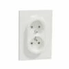 Prise De Courant Double 2P+T Française Odace S521089 Blanc Brillant -Schneider Electric Soldes prise de courant double 2pt francaise odace s521089 blanc brillant
